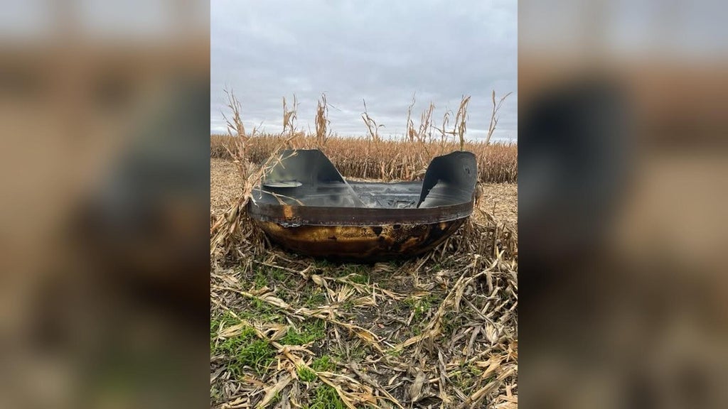 11-foot piece of suspected space debris found in eastern Minnesota cornfield — WCCO / CBS Minnesota, Plymouth Community news