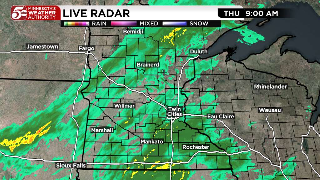 Thursday weather: Cool and wet day ahead — KSTP 5, Plymouth Community news