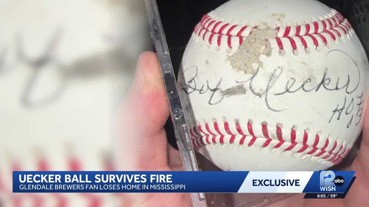 Cherished baseball signed by Bob Uecker survives Mississippi fire — WISN 12 Milwaukee, Plymouth Community news