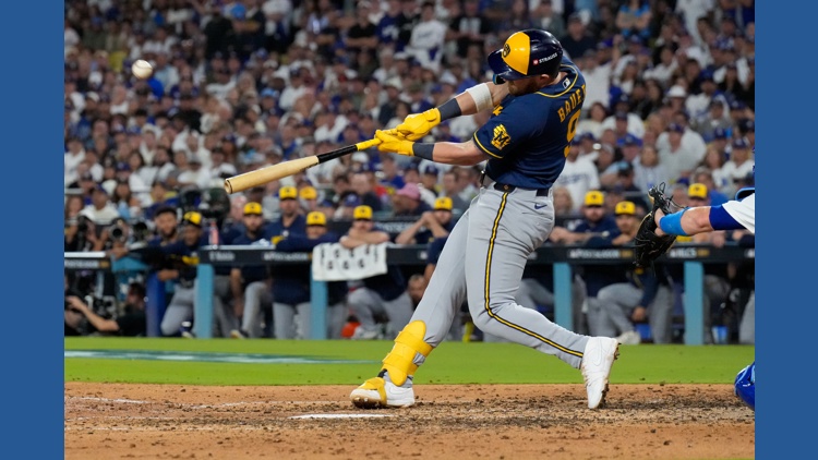 Brewers stun Dodgers with back-to-back homers in 7th inning and take 3-0 lead in NLCS with 6-2 win — KARE 11 Sports, Plymouth Sports news