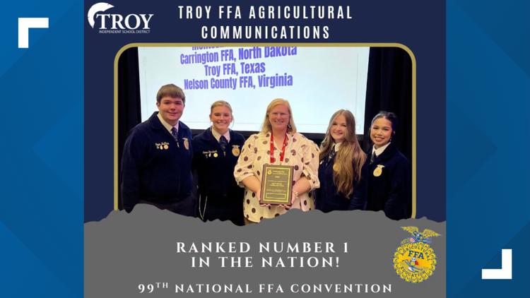 Troy FFA students place first in the nation in Agricultural Communications — KCEN (Central Texas), Plymouth Schools news